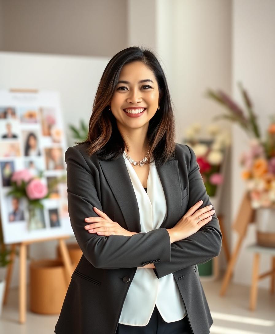 Founder Amira Hashim in the Lumira Events studio